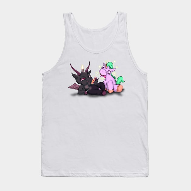 Baphomet and Unicorn Tank Top by LVBart